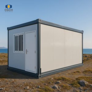 The Z-Fold folding container house with CGCH wood grain. Natural teak texture. Military-grade folding design. Resistant to cracking at -30°C. Quickly unfolds in 3 minutes.