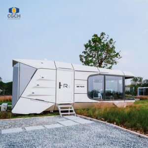 CGCH 40ft Prefab Home Capsule Mobile Hotel Prefab Home with Kitchen and Bathroom Capsule Home