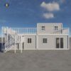 CGCH Gable Roof Demountable Container House Durable 72H Steel Structure Quick Assembly Excellent Drainage Design