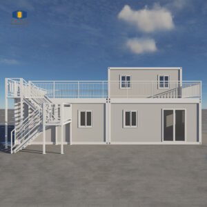 CGCH Gable Roof Demountable Container House Durable 72H Steel Structure Quick Assembly Excellent Drainage Design
