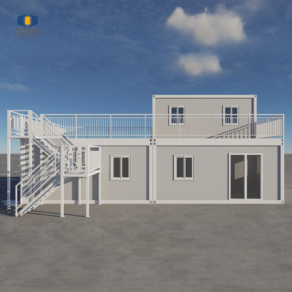 CGCH Gable Roof Demountable Container House Durable 72H Steel Structure Quick Assembly Excellent Drainage Design