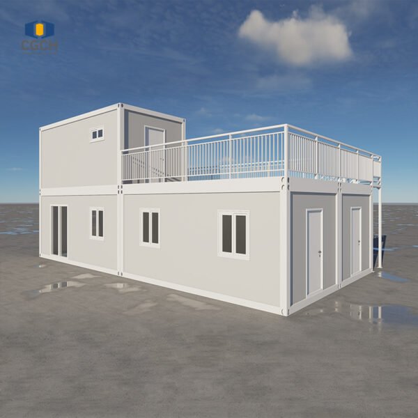 CGCH Gable Roof Demountable Container House Durable 72H Steel Structure Quick Assembly Excellent Drainage Design