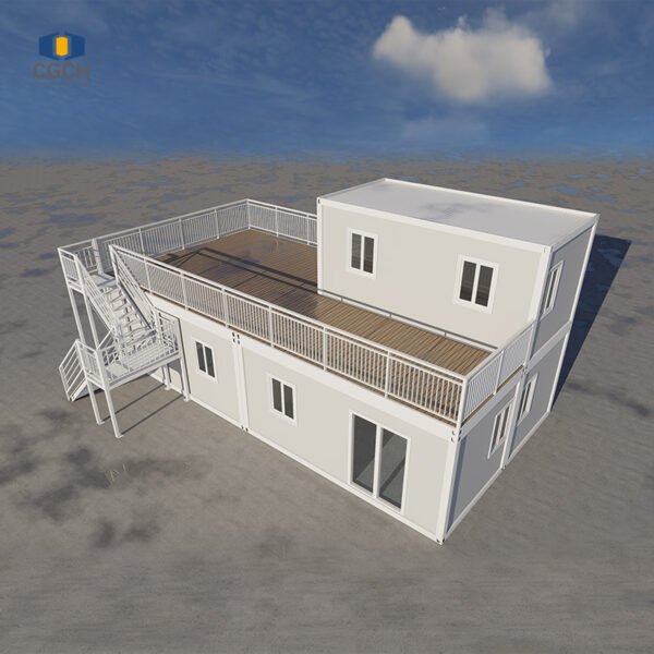 CGCH Gable Roof Demountable Container House Durable 72H Steel Structure Quick Assembly Excellent Drainage Design
