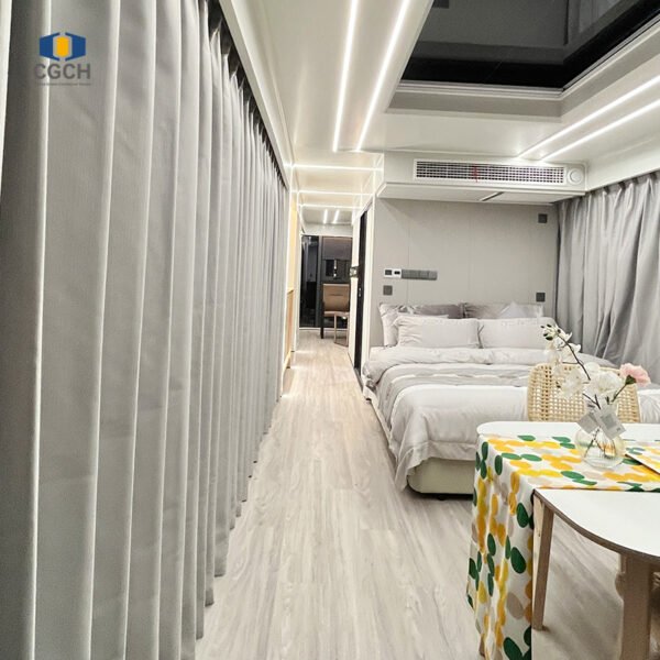 CGCH 40ft Prefab Home Capsule Mobile Hotel Prefab Home with Kitchen and Bathroom Capsule Home