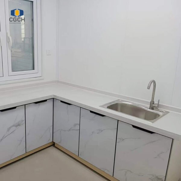 The Z-Fold folding container house with CGCH wood grain. Natural teak texture. Military-grade folding design. Resistant to cracking at -30°C. Quickly unfolds in 3 minutes.