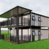 Modular double-layer detachable container house - free combination, unlimited expansion
