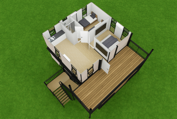 Modular double-layer detachable container house - free combination, unlimited expansion