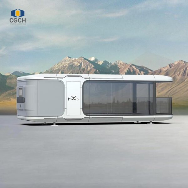 01 All-aluminum intelligent space capsule house, featuring panoramic views, extreme temperature adaptability, and modular quick assembly.
