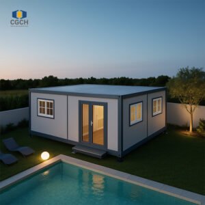 Flat-top containerized modular house | Integrally welded, permanently resistant to deformation and leakage, A-grade fireproof and earthquake-resistant.