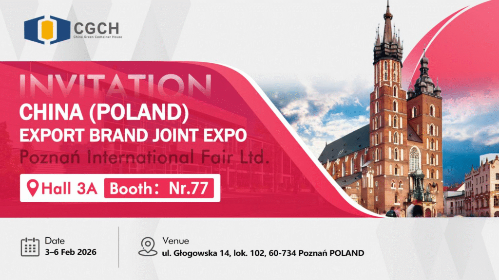 CGCH Brings Prefab Container Homes & Modular Container Homes to Europe – See Us at Booth 77, 2026 Poznań International Fair