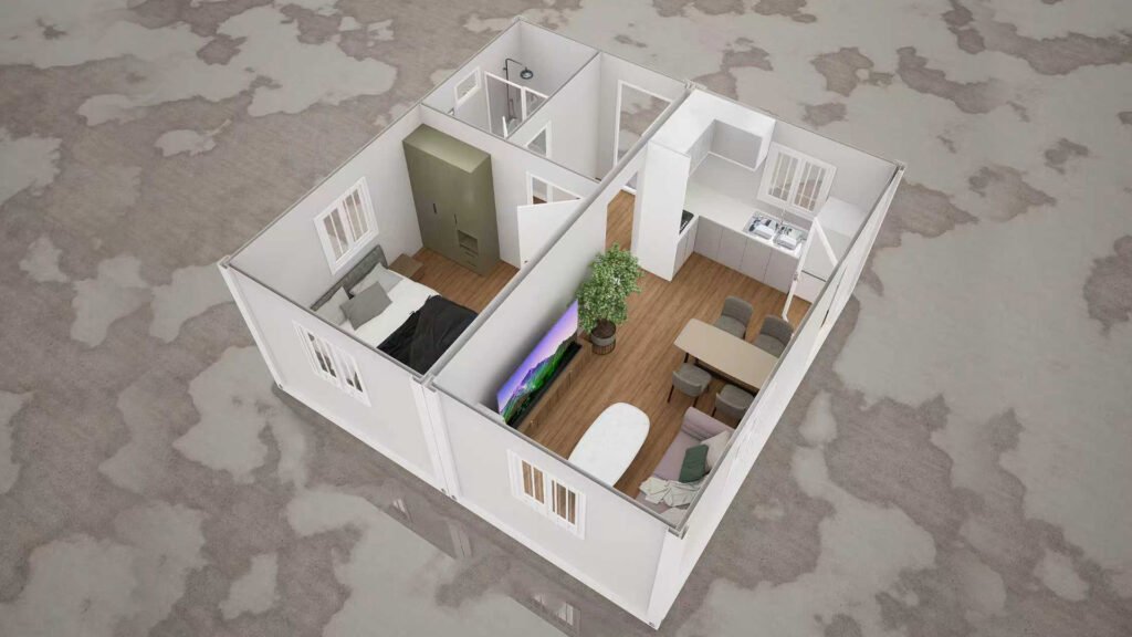 modular homes-connected house