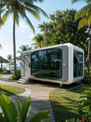 ChatGPT Image 2026年5月14日 17_37_13 拷贝 CGCH Space Capsule House A3 – 15.7㎡ Prefabricated Cabin with Bathroom for Glamping Resorts
